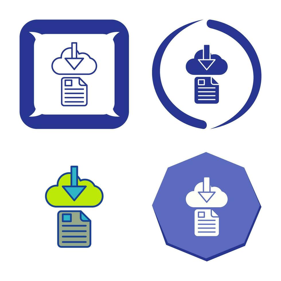 icône de vecteur de téléchargement de fichier
