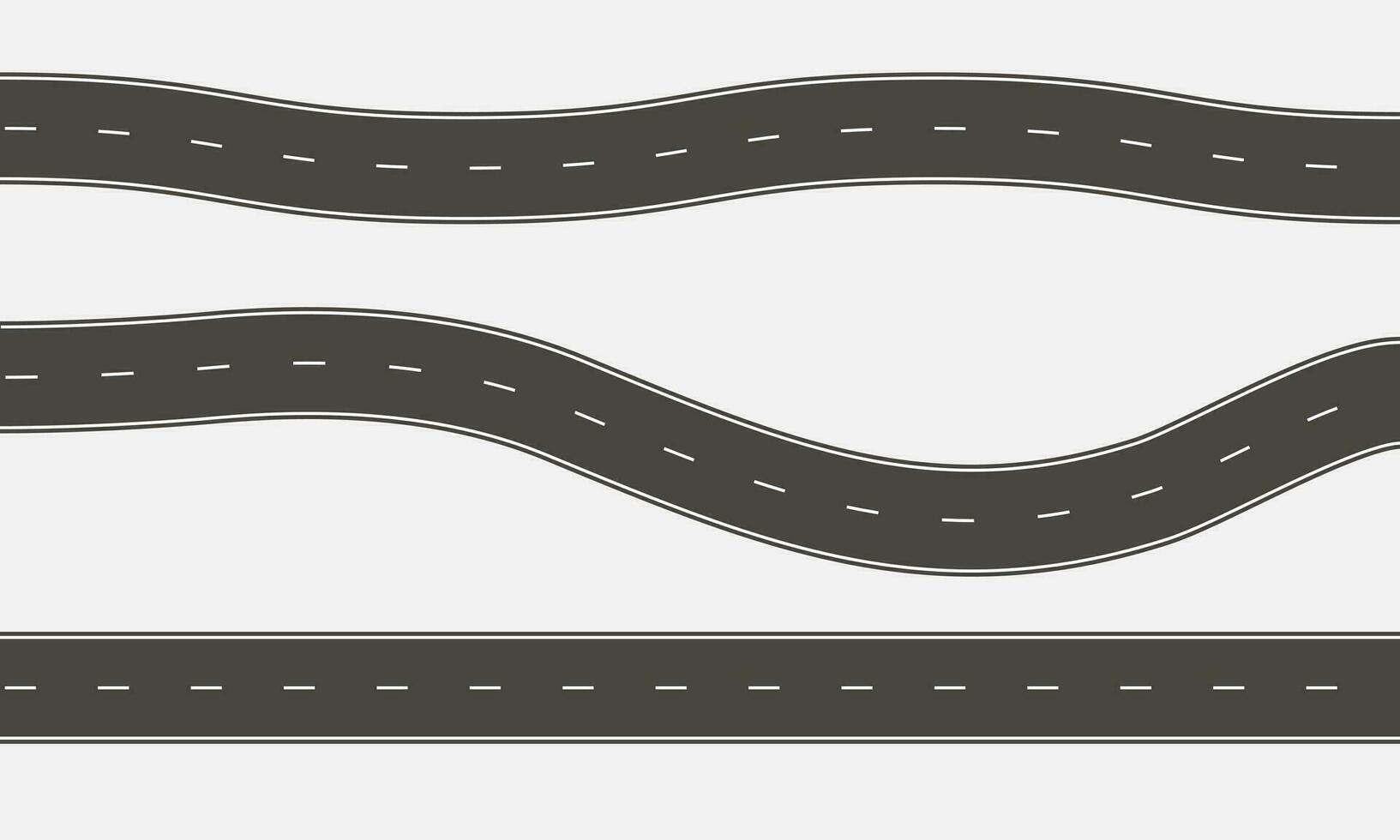 route carte. chemin destination emplacement zone. haute chemin, tout droit route, tour et zigzag.modèle vecteur illustration