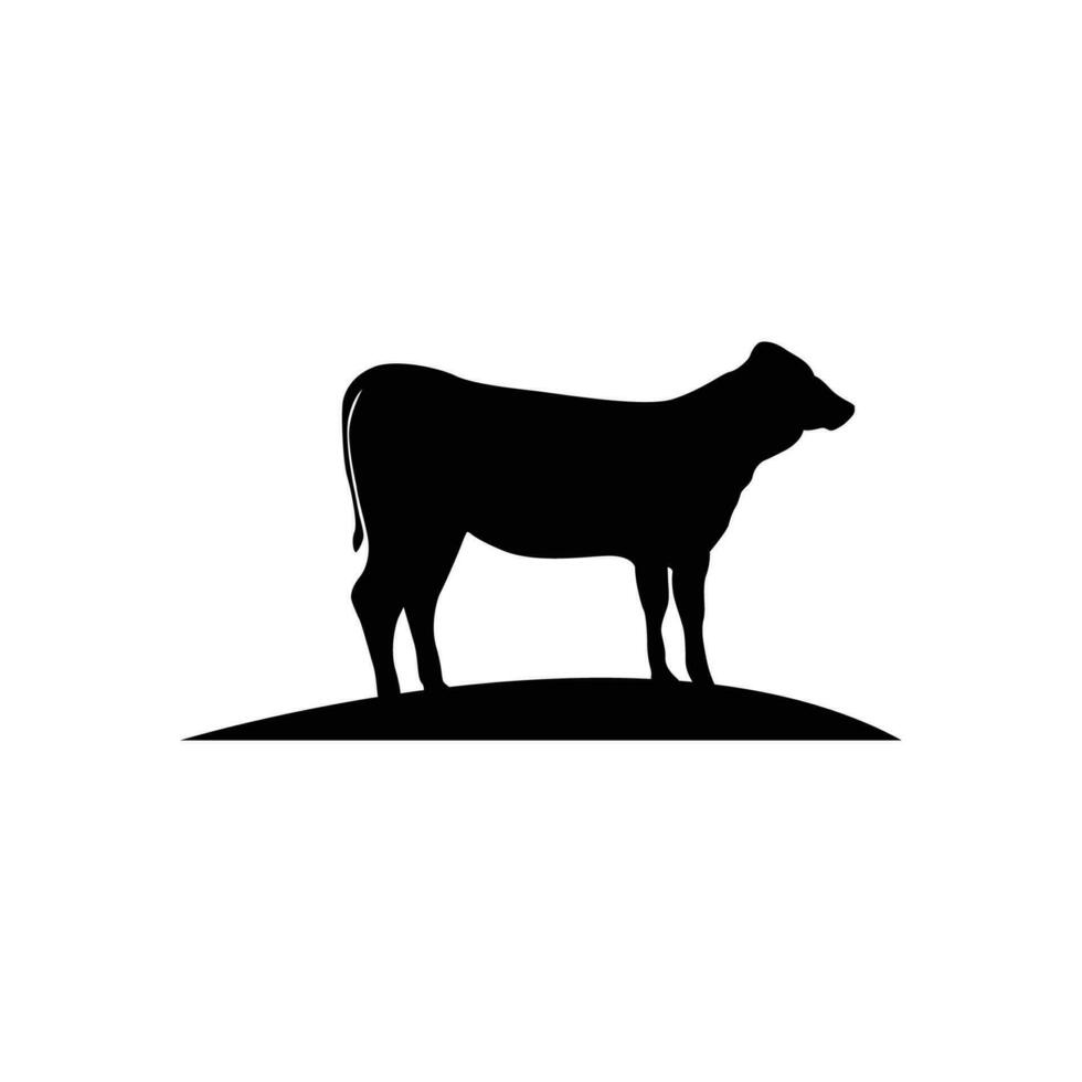 vache logo, bétail ferme vecteur, silhouette Facile minimaliste conception illustration, symbole modèle vecteur