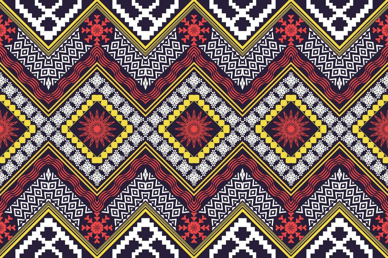 motif d'art traditionnel oriental ethnique géométrique.figure style de broderie tribale.design pour le fond, le papier peint, les vêtements, l'emballage, le tissu, l'élément, l'illustration vectorielle. vecteur