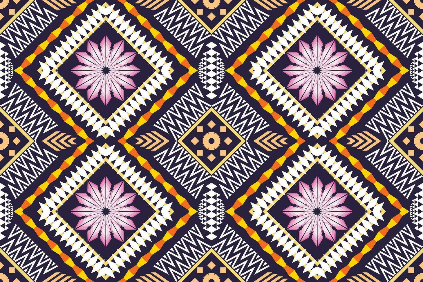 motif d'art traditionnel oriental ethnique géométrique.figure style de broderie tribale.design pour le fond, le papier peint, les vêtements, l'emballage, le tissu, l'élément, l'illustration vectorielle. vecteur