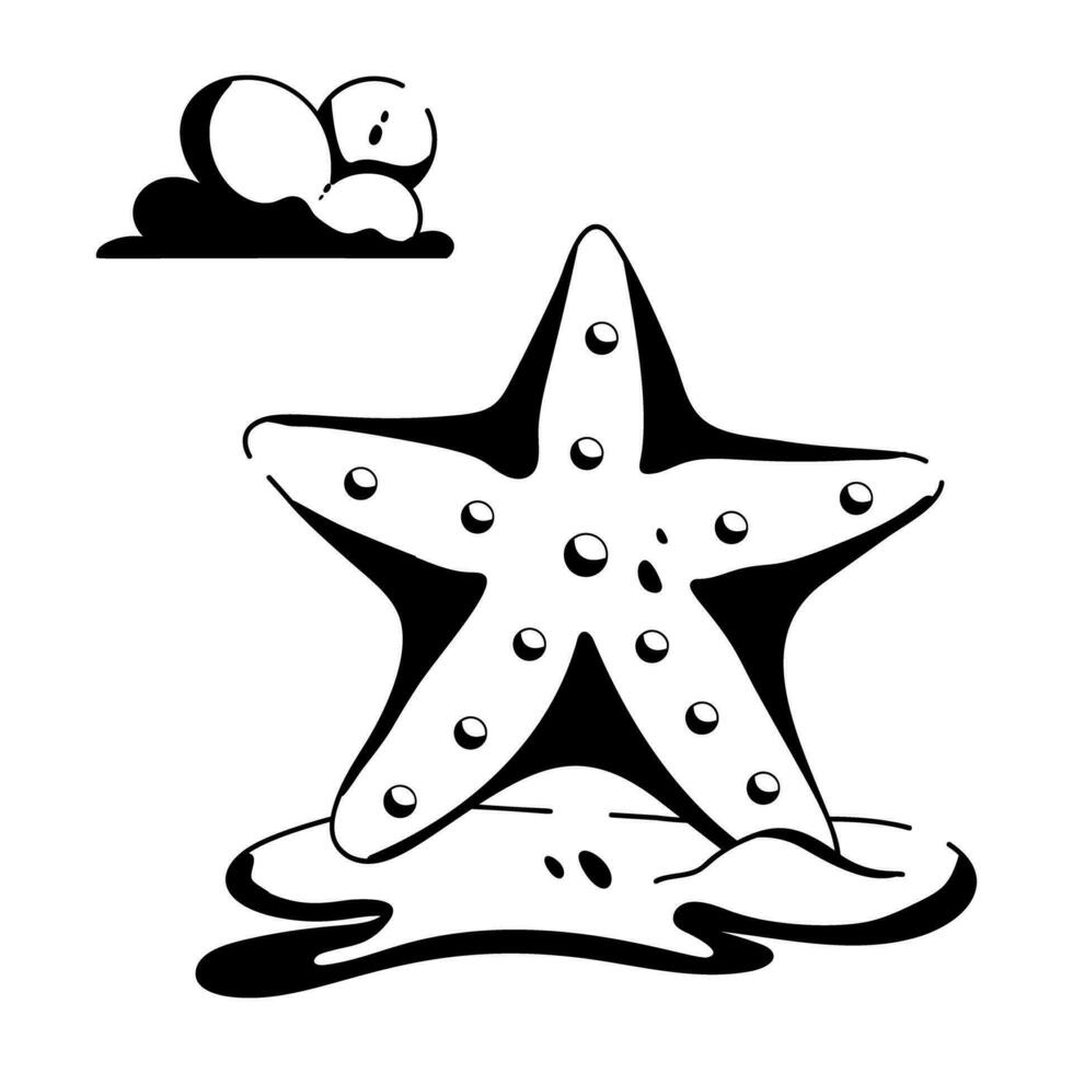 concepts d'étoiles de mer à la mode vecteur