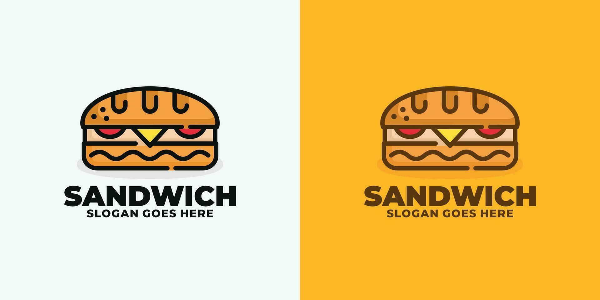 sandwich logo conception vecteur illustration