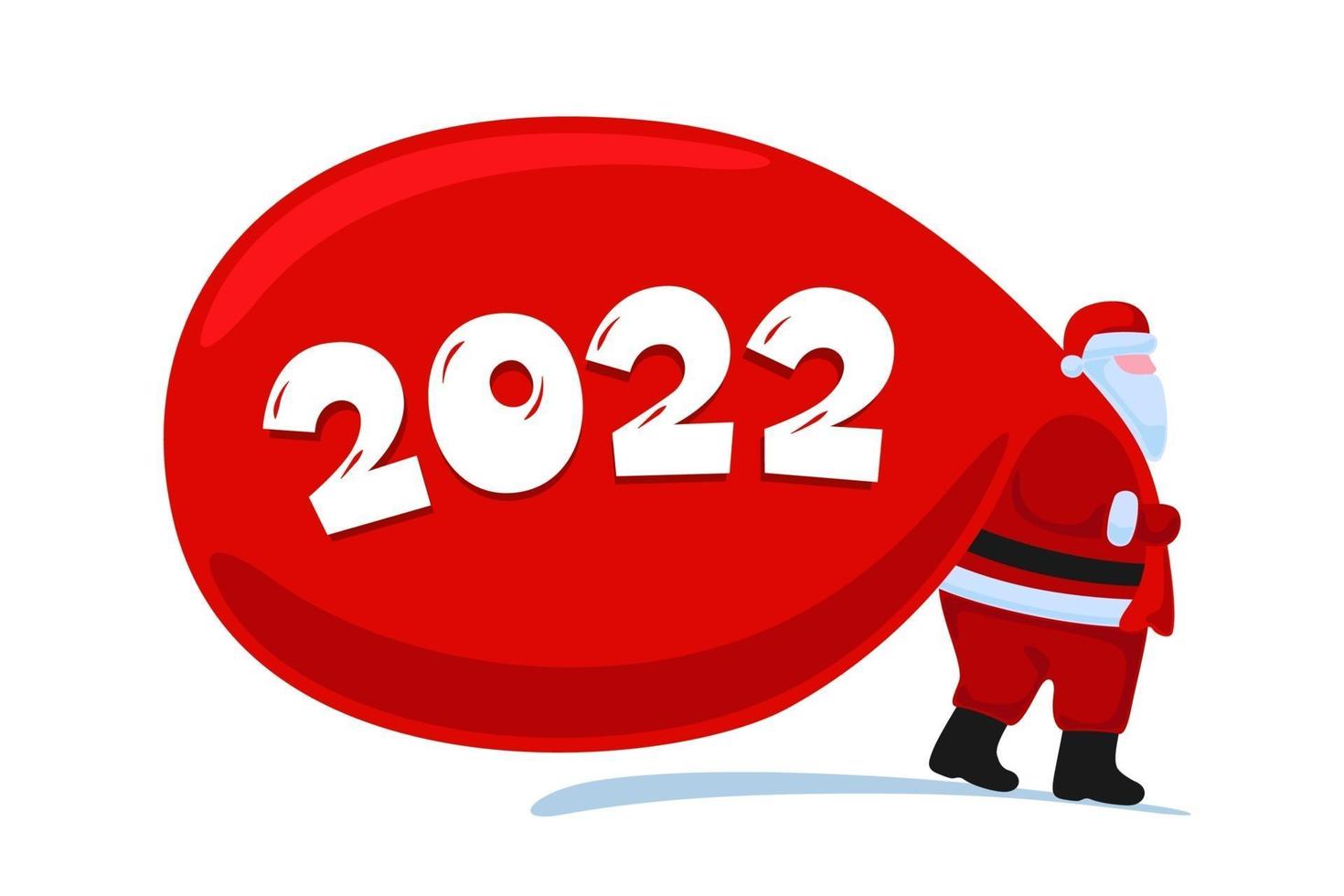 carte de voeux de vacances de noël et bonne année 2022 vecteur