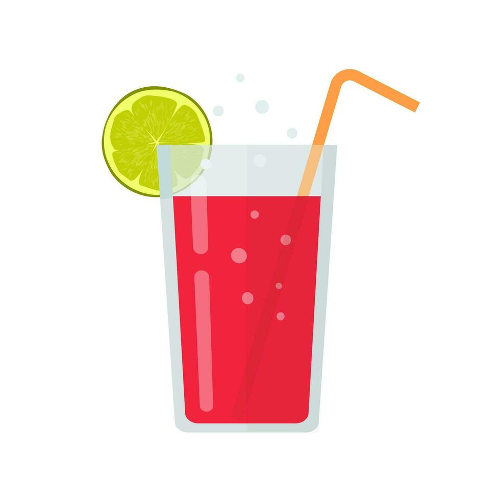 boisson fraîche verre de smoothie ou boisson diététique cocktail illustration vectorielle en dessin animé plat clipart isolé vecteur