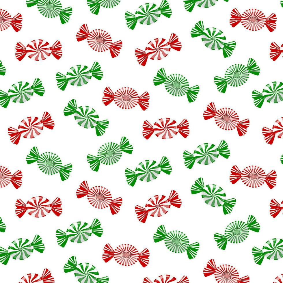 rouge et vert rayé bonbons sans couture modèle. conception élément pour Noël, Nouveau année, anniversaire, faire la fête. vecteur illustration.