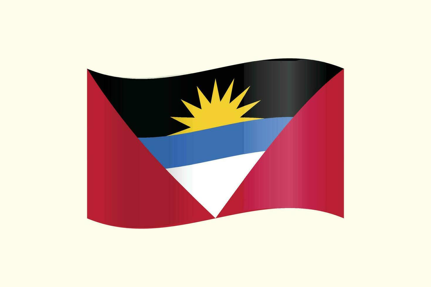 vecteur nationale drapeau de le antigua et Barbuda