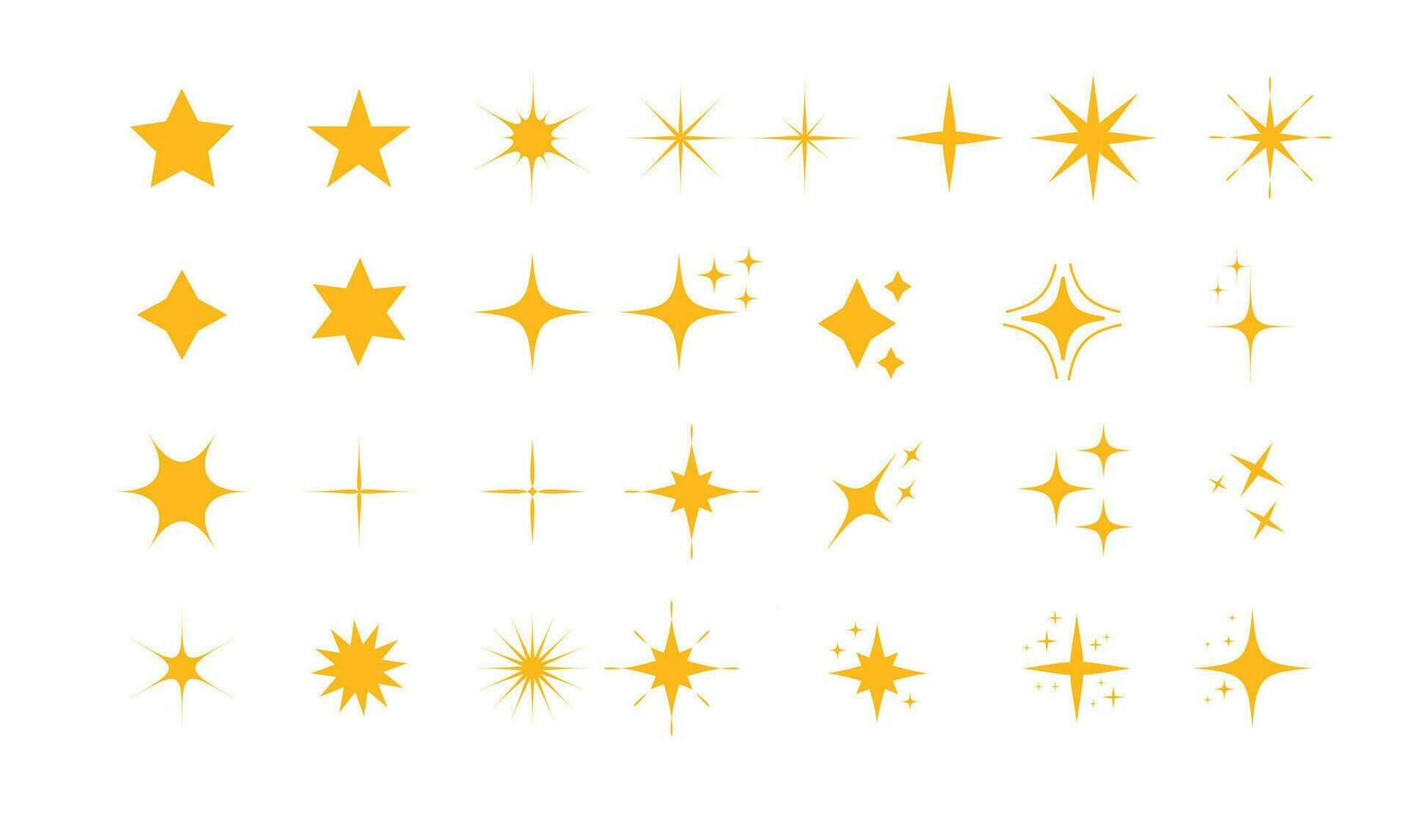 collection d'étoiles. icônes vectorielles étoile vecteur