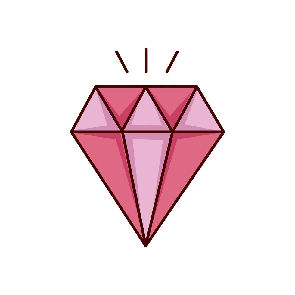 icône isolé de luxe en pierre de diamant vecteur