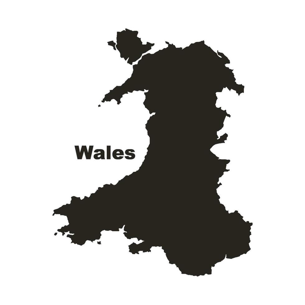 Pays de Galles carte icône vecteur