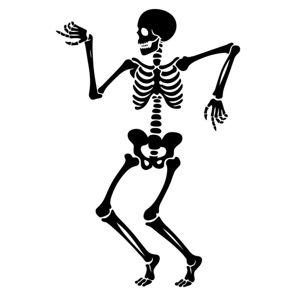 une squelette dansant vecteur