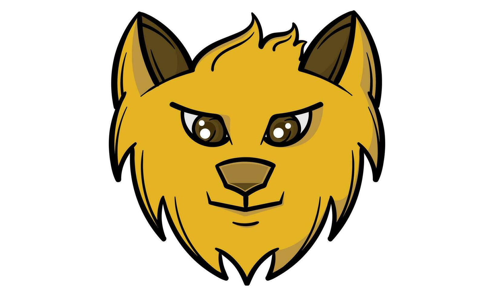 main tiré illustration de une Lion visage2 vecteur