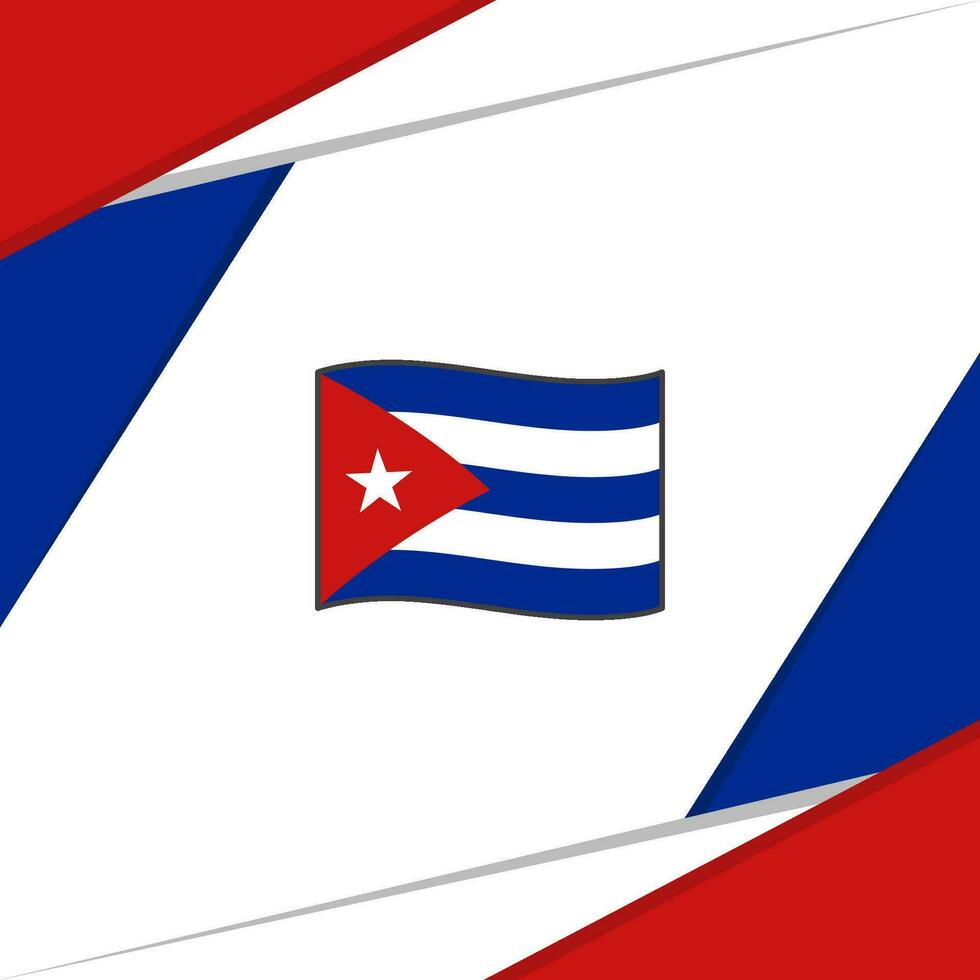 Cuba drapeau abstrait Contexte conception modèle. Cuba indépendance journée bannière social médias poste. Cuba vecteur