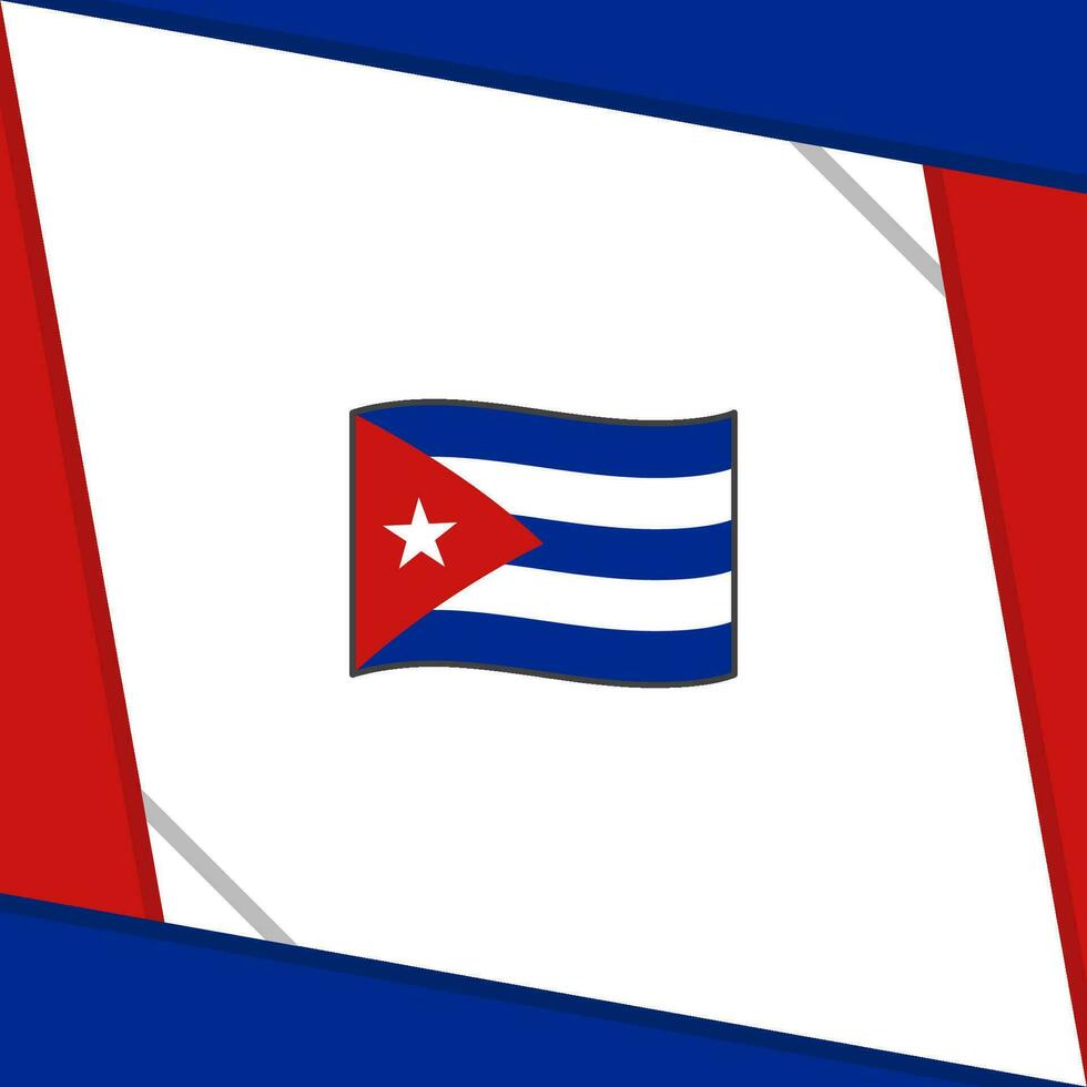 Cuba drapeau abstrait Contexte conception modèle. Cuba indépendance journée bannière social médias poste. Cuba indépendance journée vecteur