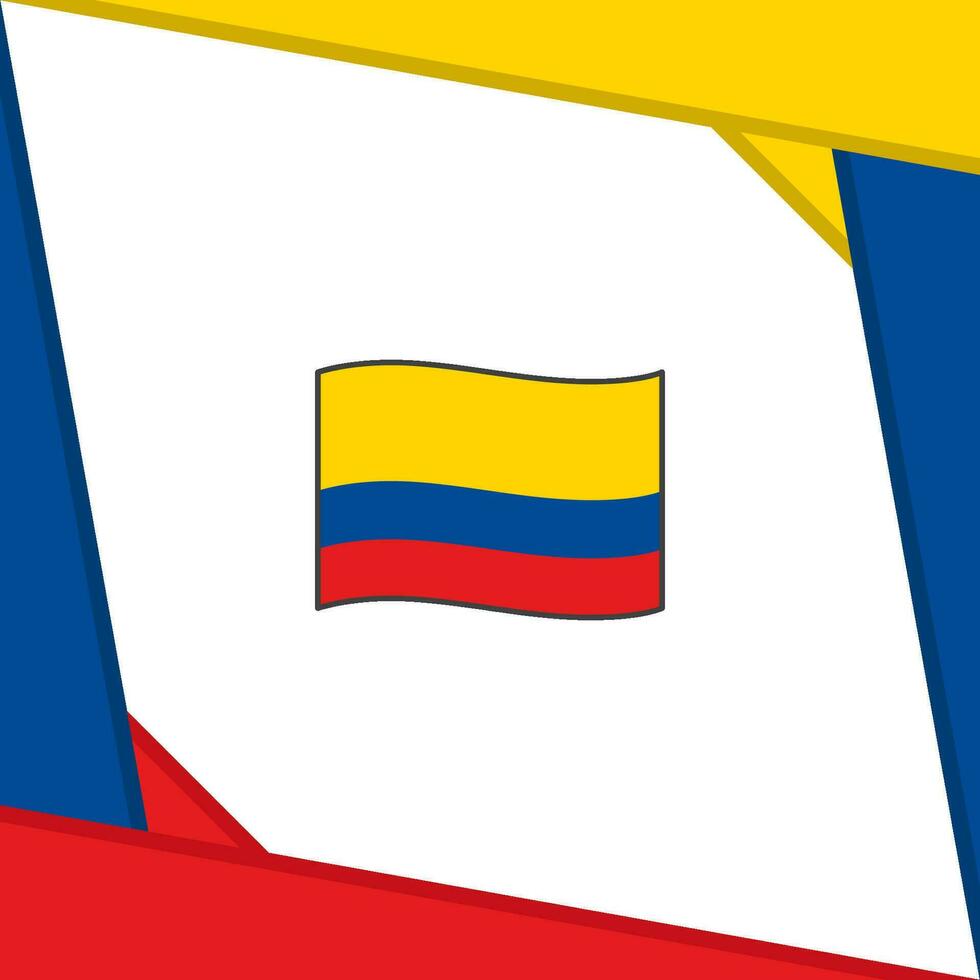 Colombie drapeau abstrait Contexte conception modèle. Colombie indépendance journée bannière social médias poste. Colombie indépendance journée vecteur