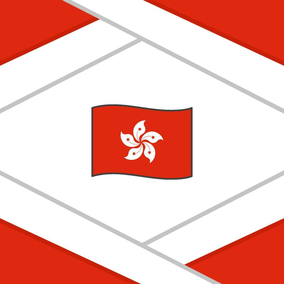 Hong kong drapeau abstrait Contexte conception modèle. Hong kong indépendance journée bannière social médias poste. Hong kong modèle vecteur