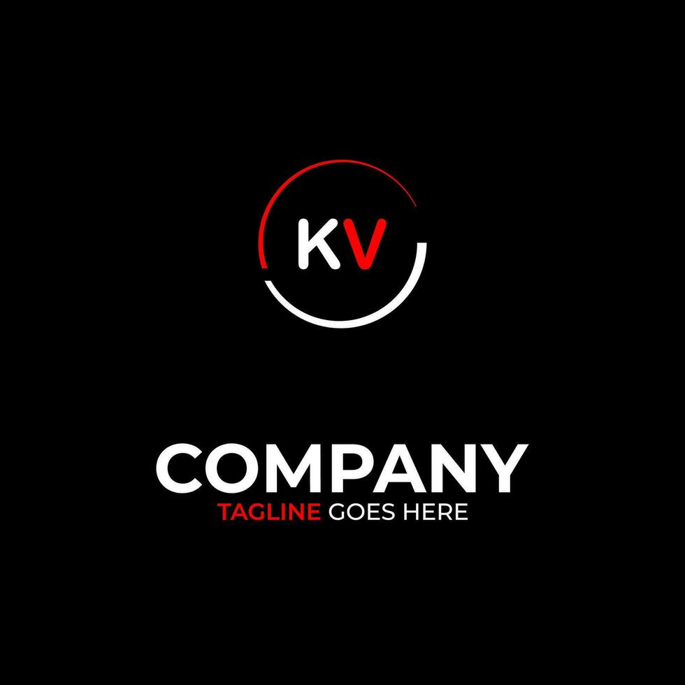kv Créatif moderne des lettres logo conception modèle vecteur