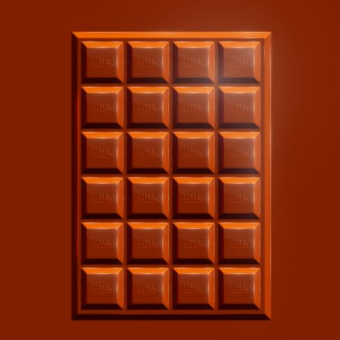 Barre de chocolat réaliste 3D, vector