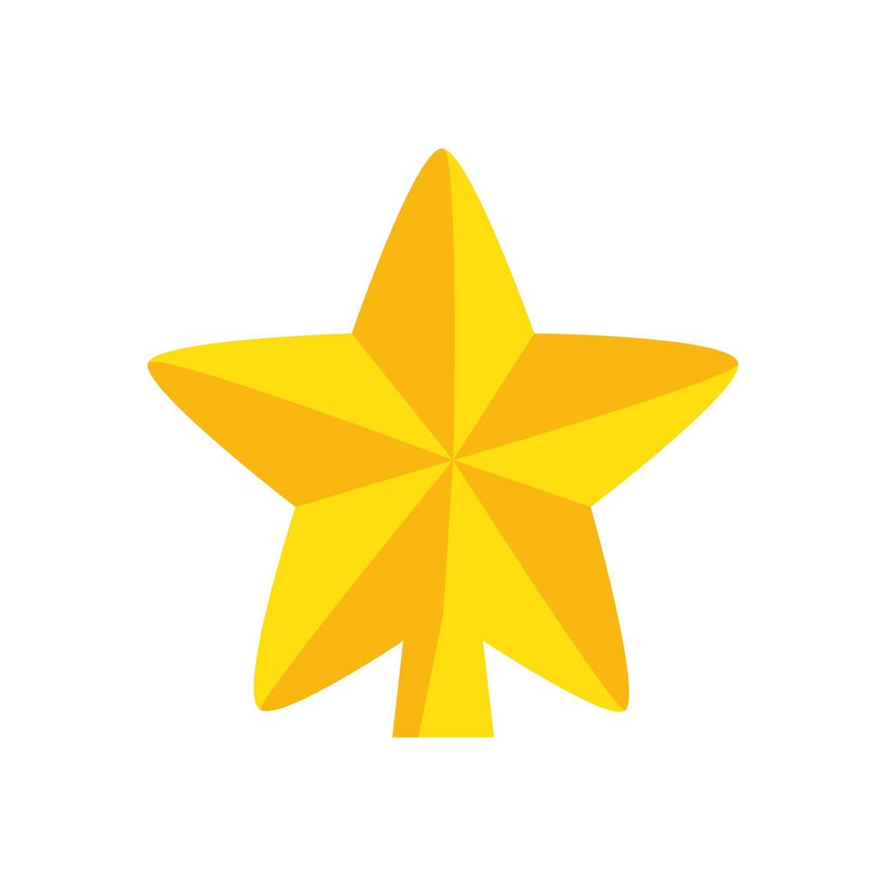 étoile décoration noël isolé icône vecteur