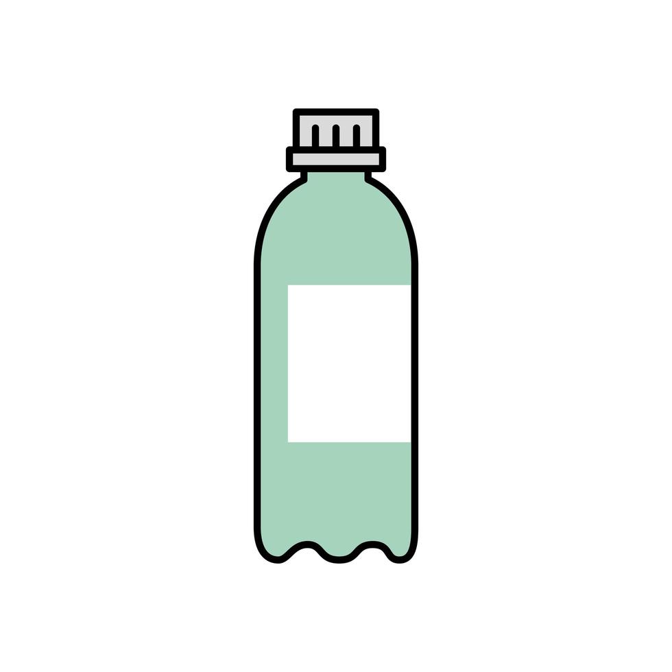 icône isolé de récipient en plastique de bouteille vecteur