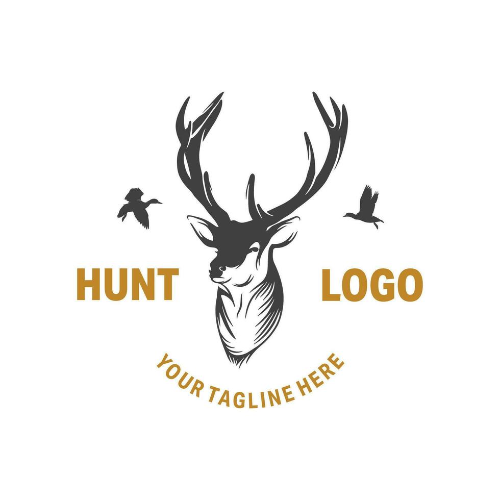 modèle de vecteur de conception de logo de chasse