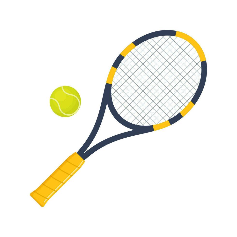 tennis Balle et tennis raquette. des sports icône. tennis logo. vecteur illustration de des sports équipement.