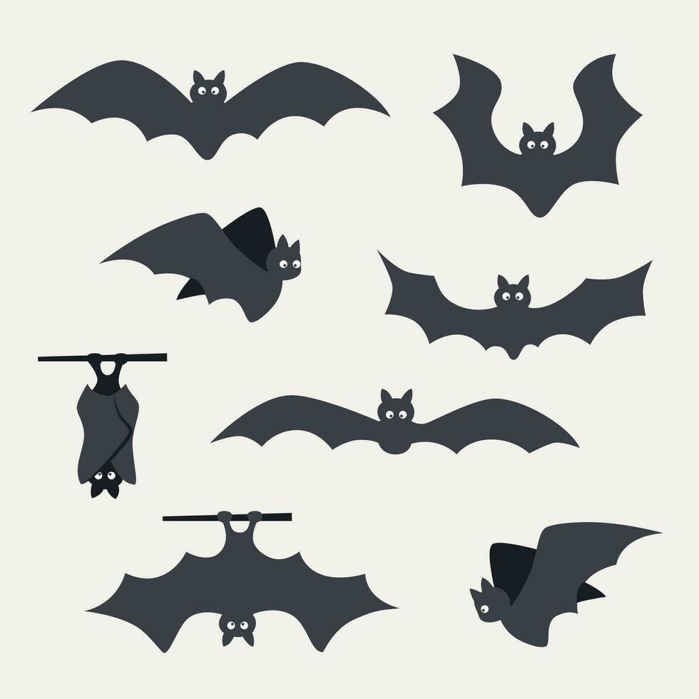 Hallowen chauve souris ensemble vecteur