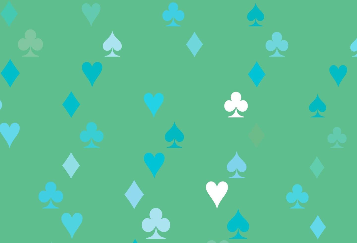texture vecteur bleu clair et vert avec des cartes à jouer.