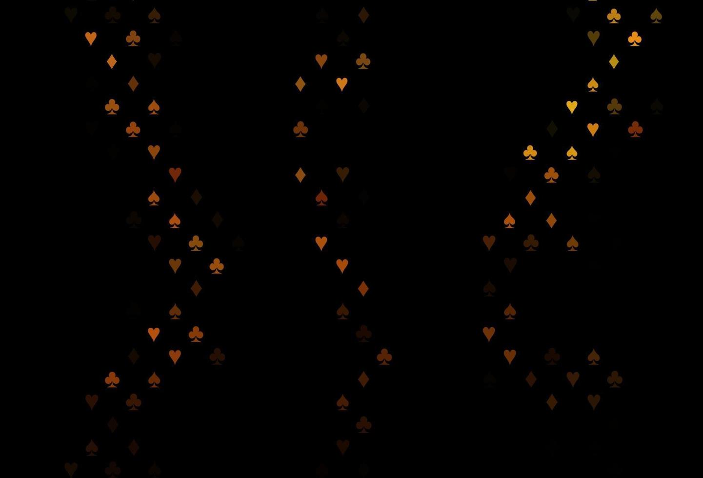 couverture vectorielle jaune foncé et orange avec des symboles de pari. vecteur