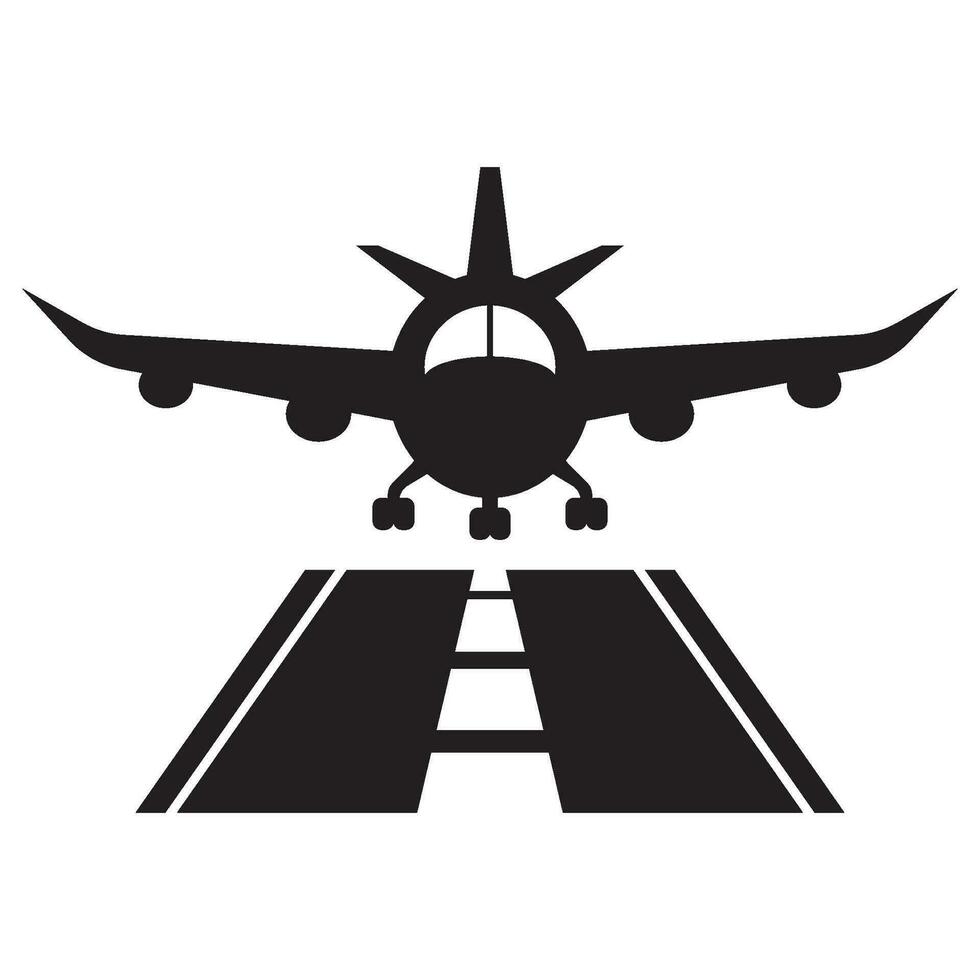 aéroport icône logo vecteur conception modèle illustration