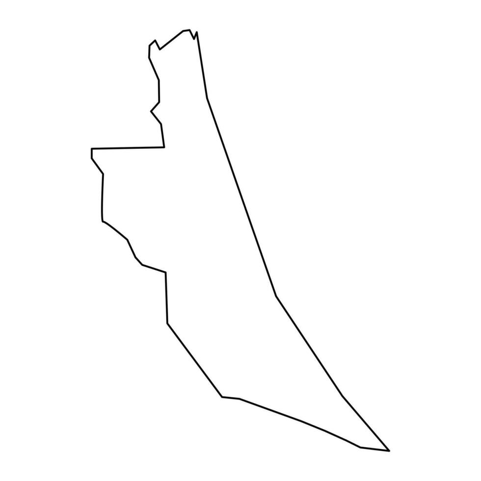 touggourt Province carte, administratif division de Algérie. vecteur