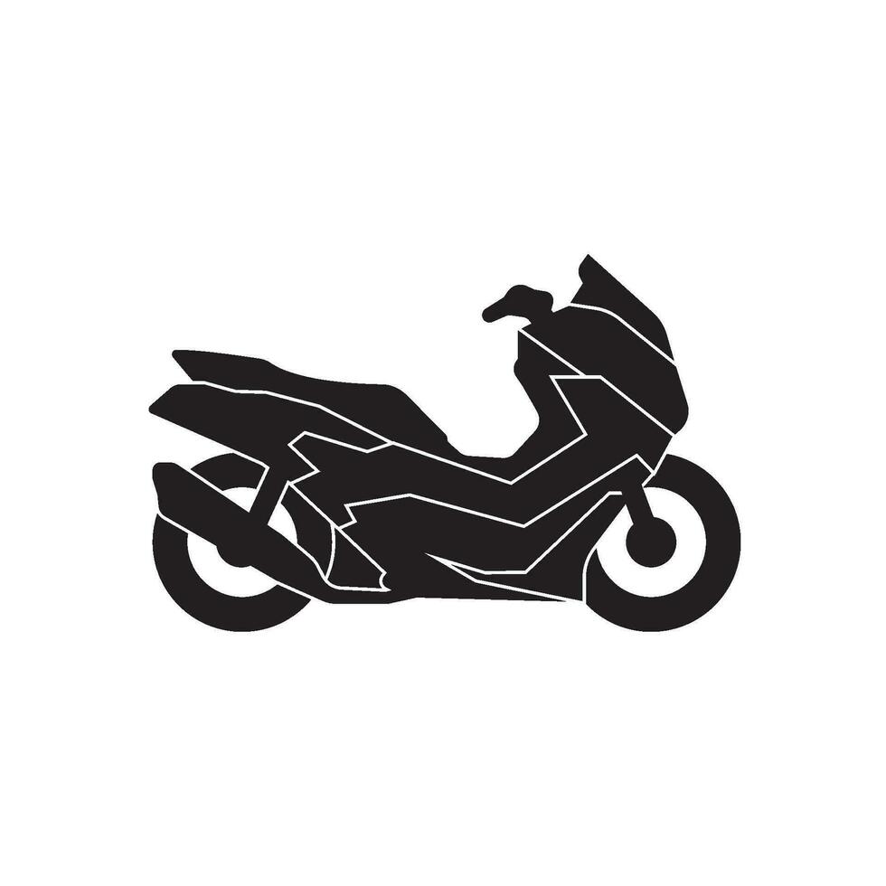 moto icône vecteur conception illustration logo modèle