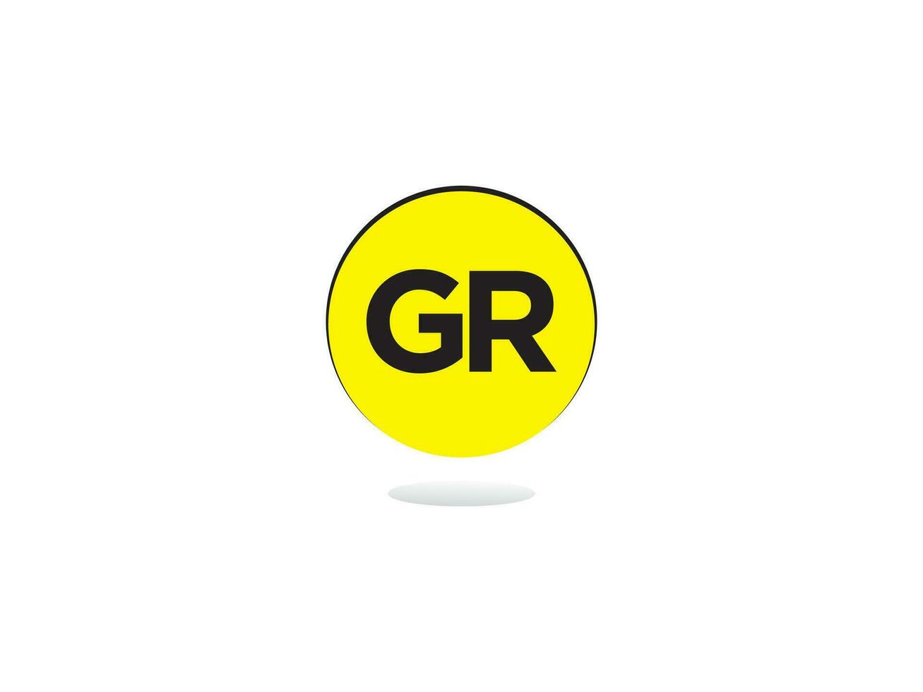 Jaune Couleur gr logo, initiale gr lettre logo icône vecteur