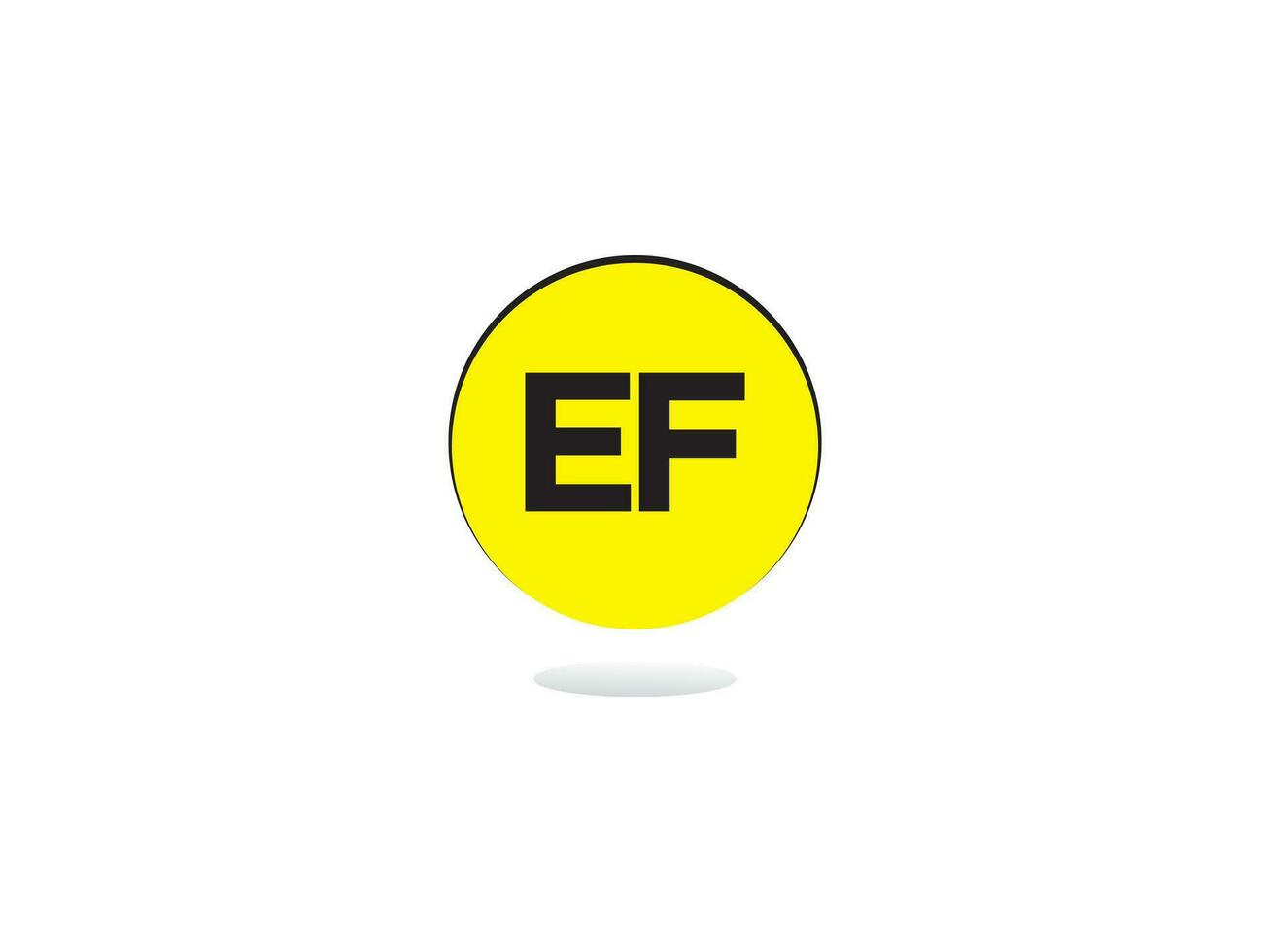 minimaliste ef lettre logo, unique ef coloré logo pour magasin vecteur