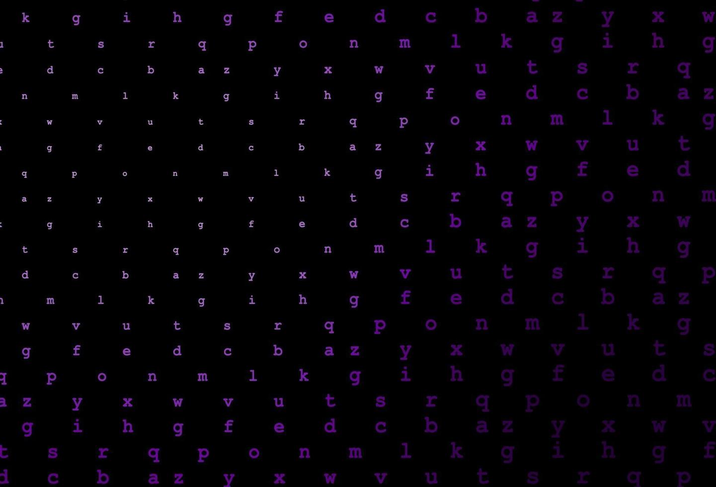 modèle vectoriel violet foncé avec des lettres isolées.