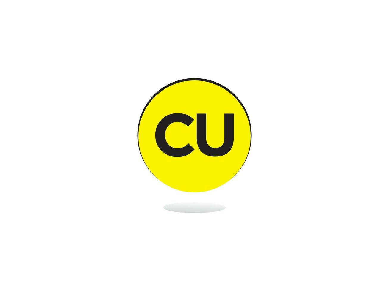 unique cu logo icône, Créatif cu lettre logo vecteur