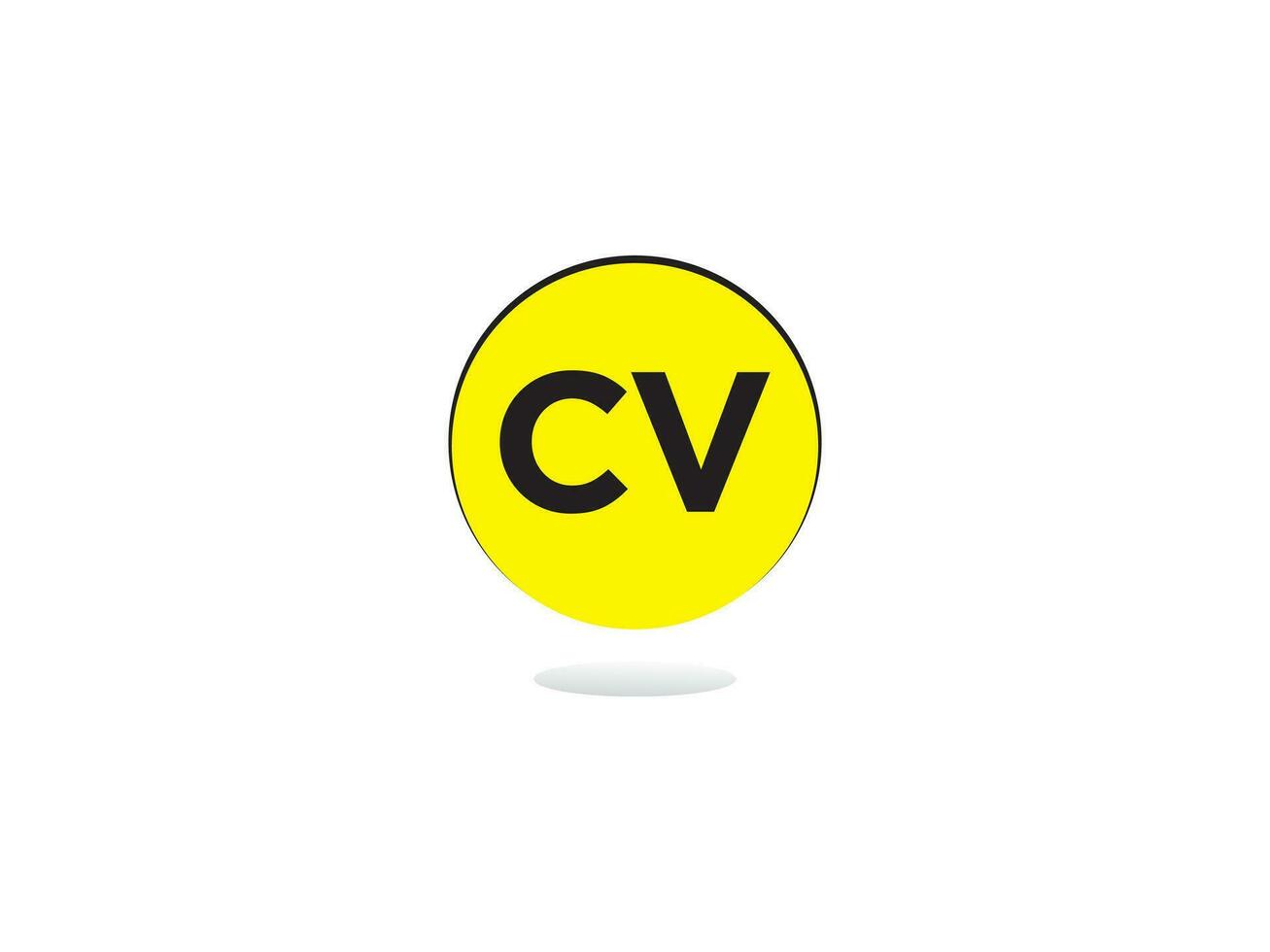 unique CV logo icône, Créatif CV lettre logo vecteur