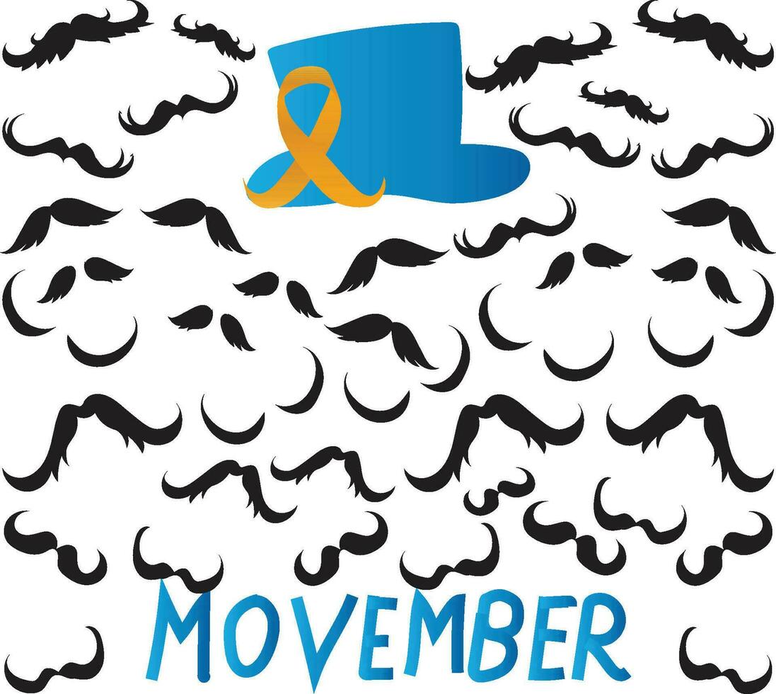 ensemble de movember signe vecteur