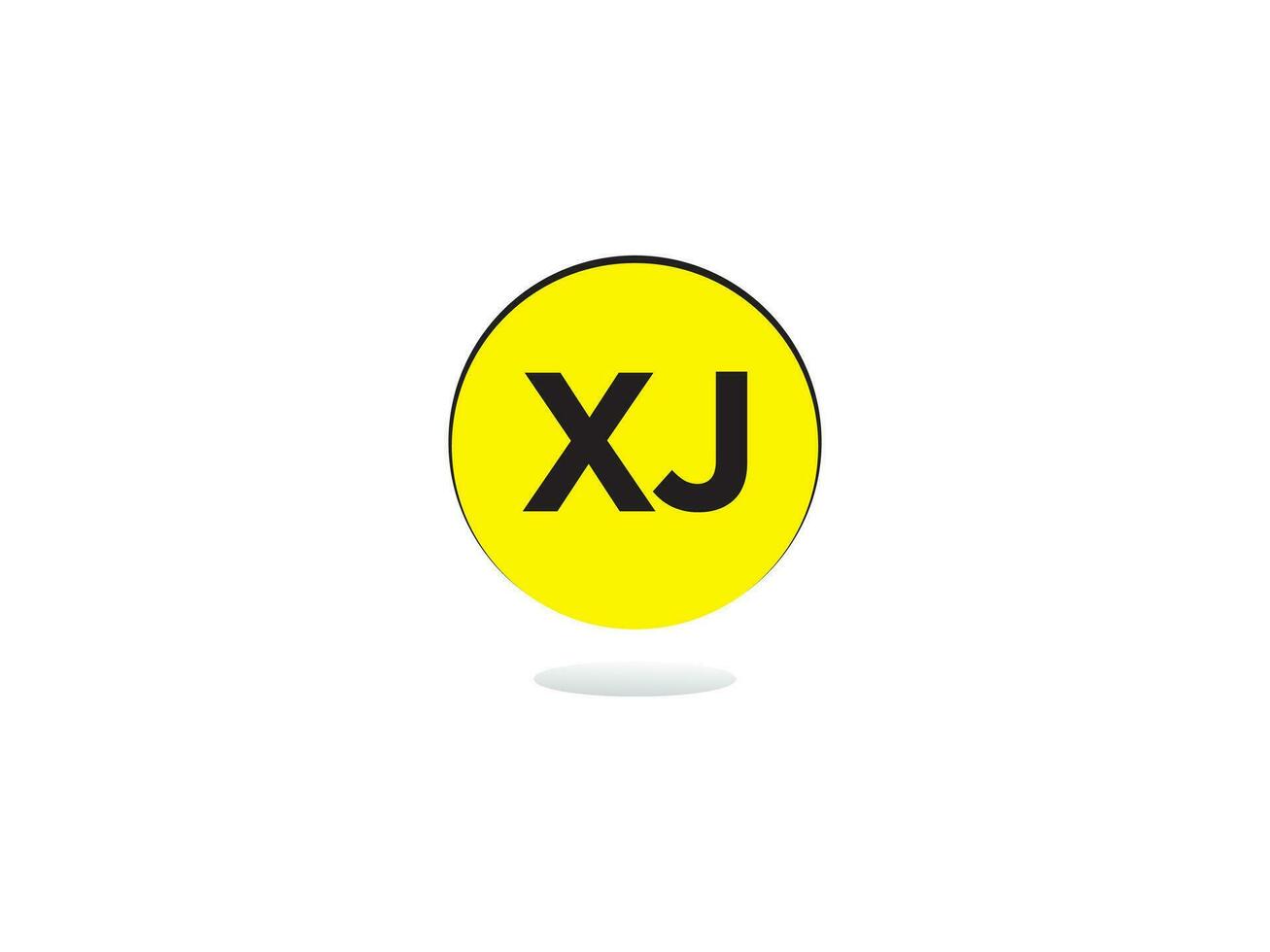minimaliste xj logo lettre, monogramme xj jx luxe cercle logo icône vecteur