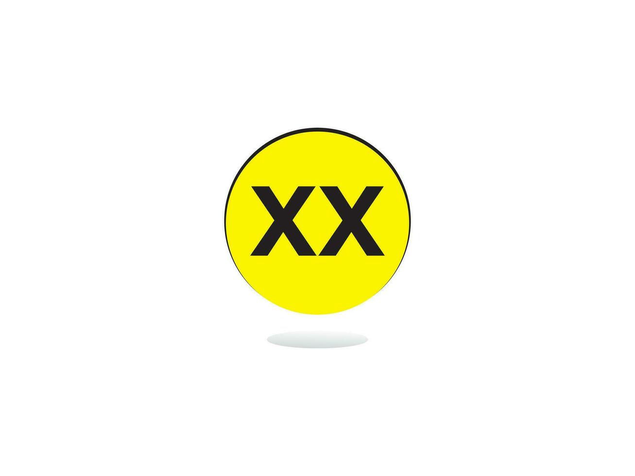 minimaliste xx logo lettre, monogramme xx X X luxe cercle logo icône vecteur