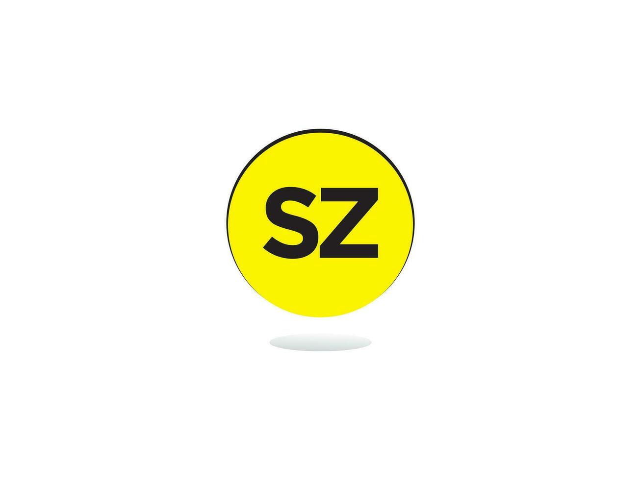 initiale sz luxe cercle logo, Créatif sz logo icône conception pour magasin vecteur