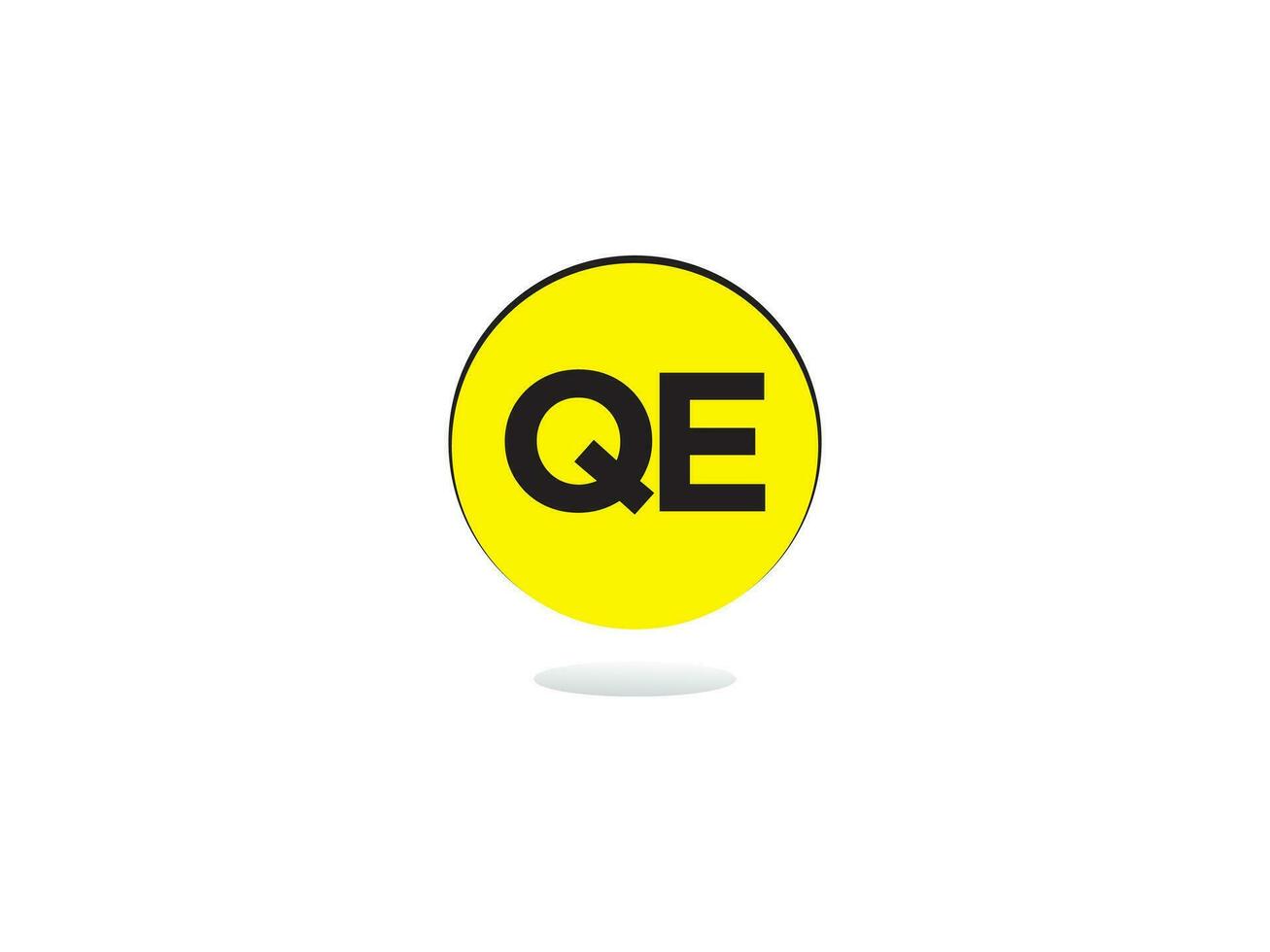 minimaliste qe lettre logo cercle, unique qe logo icône vecteur