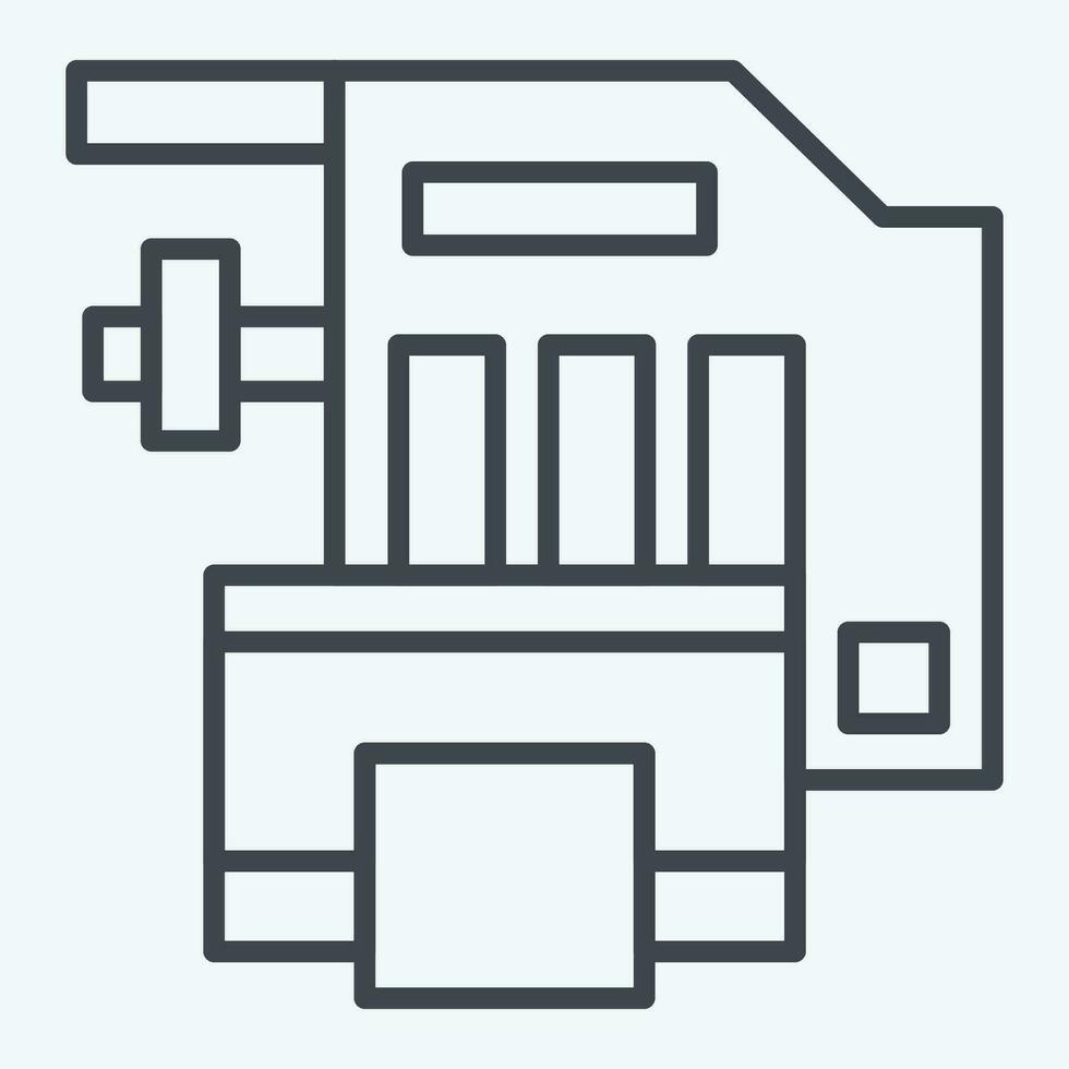 icône moteur refroidissement système. en relation à voiture entretien symbole. ligne style. Facile conception modifiable. Facile illustration vecteur