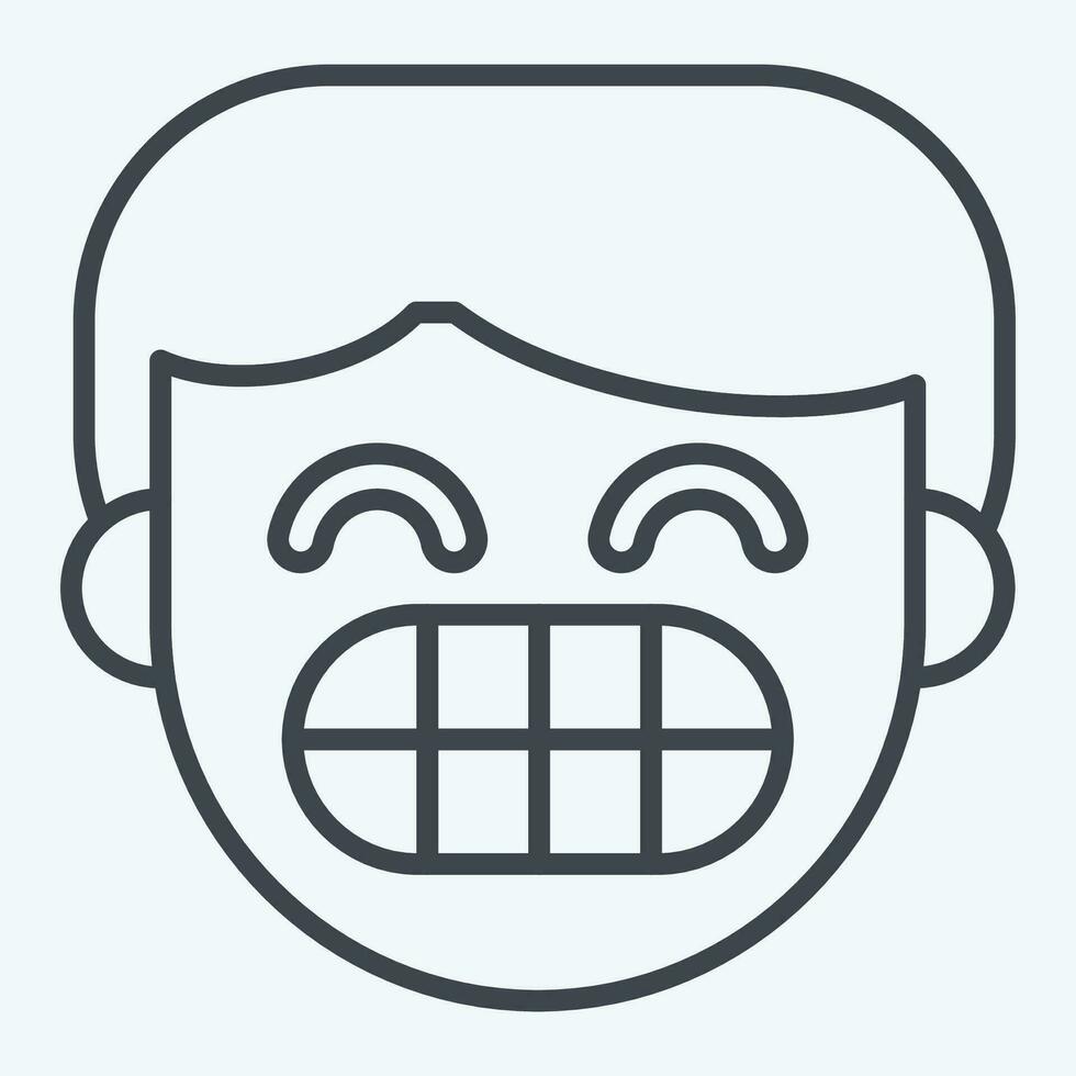 icône émail. en relation à dentiste symbole. ligne style. Facile conception modifiable. Facile illustration vecteur