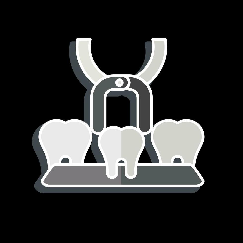 icône dent supplémentaire. en relation à dentiste symbole. brillant style. Facile conception modifiable. Facile illustration vecteur