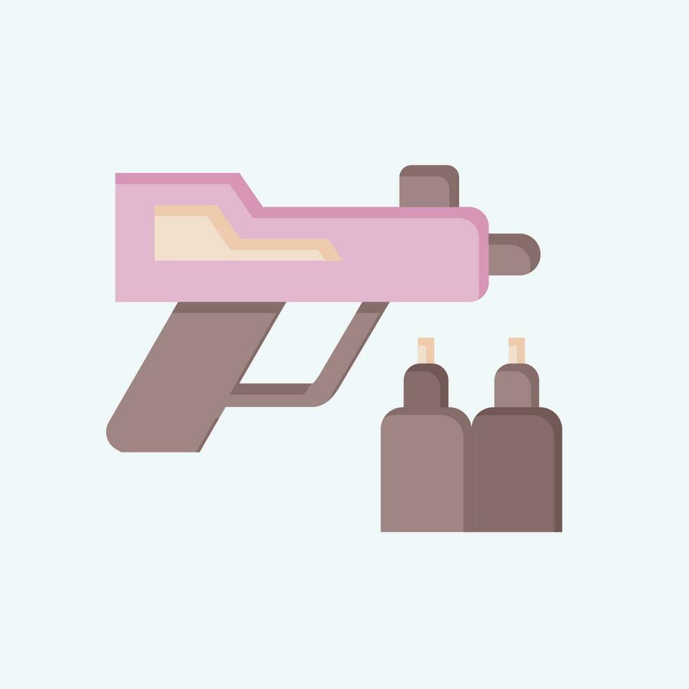 icône pistolet. en relation à poison symbole. plat style. Facile conception modifiable. Facile illustration vecteur