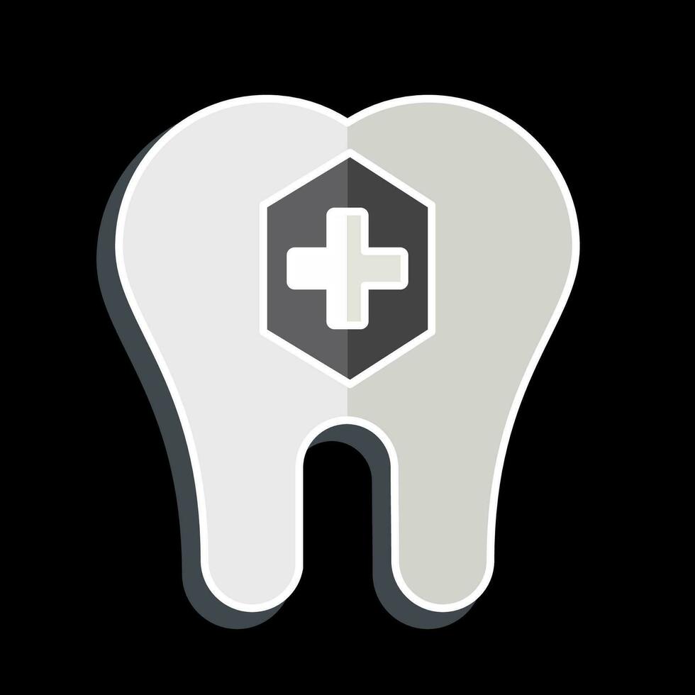 icône fluorure. en relation à dentiste symbole. brillant style. Facile conception modifiable. Facile illustration vecteur