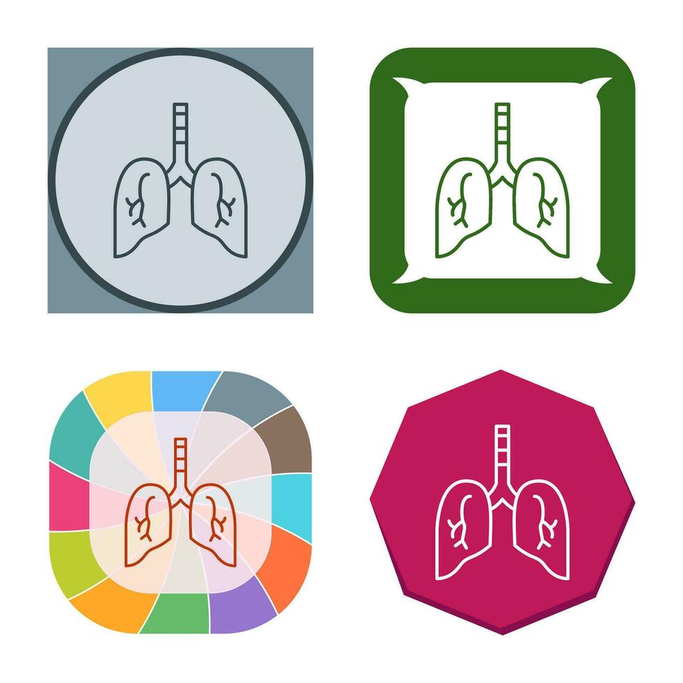 icône de vecteur de poumon