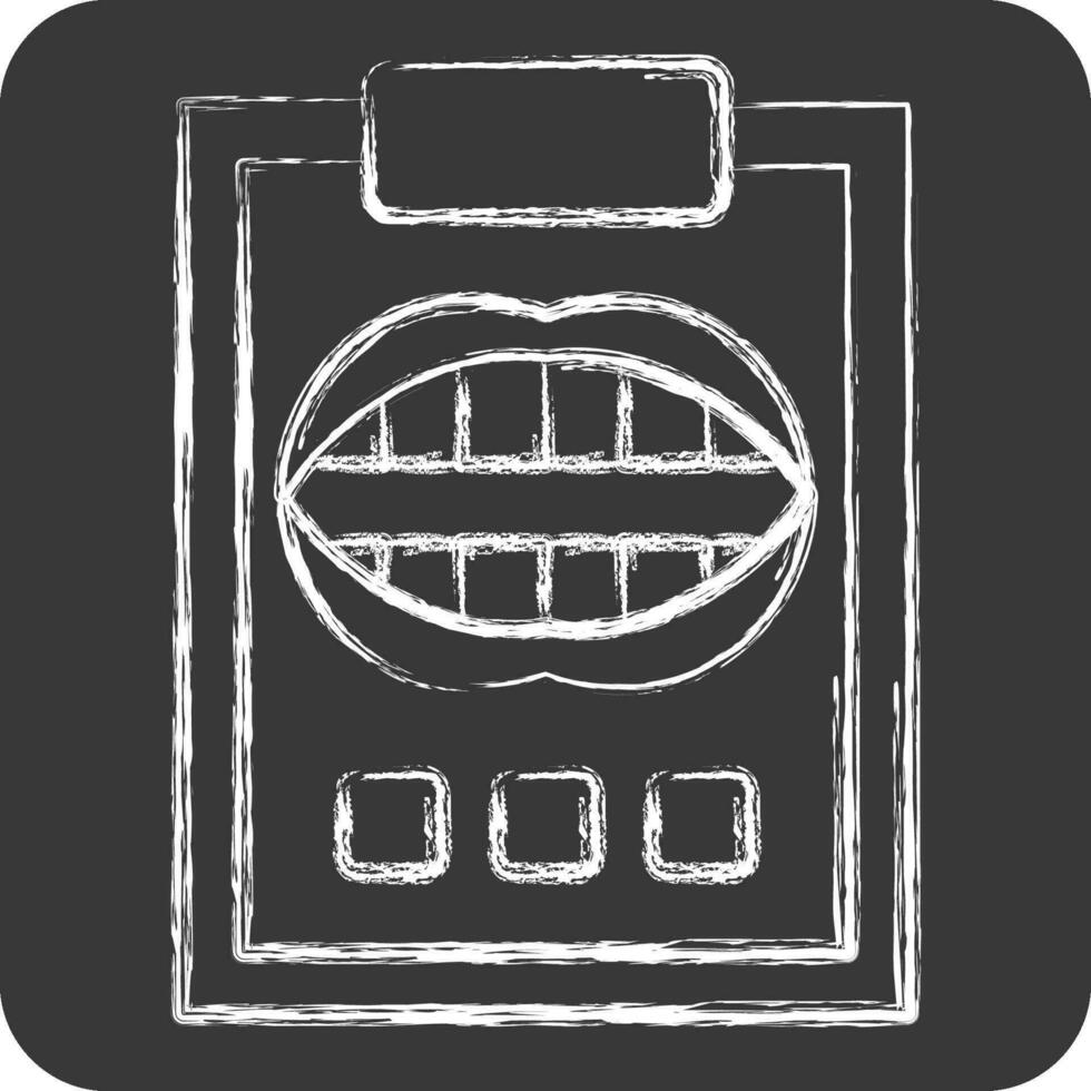 icône dentaire rapport. en relation à dentiste symbole. craie style. Facile conception modifiable. Facile illustration vecteur