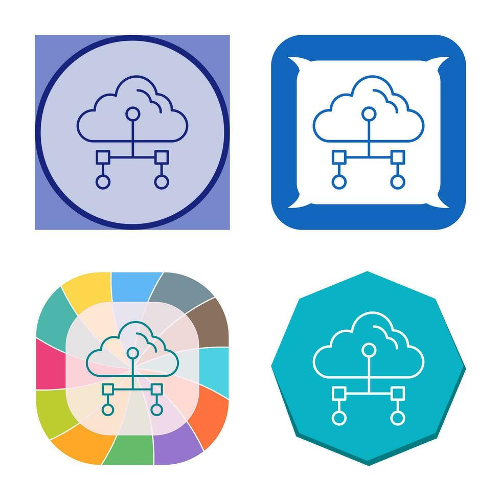 icône de vecteur de nuage internet